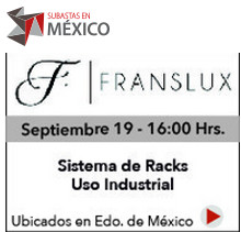 Subastas en México. Sistema de racks. 19-09-2018